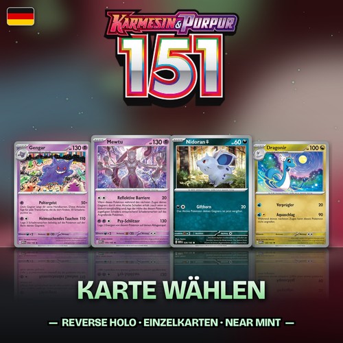 Pokemon cards 151 mew - mew, reverse