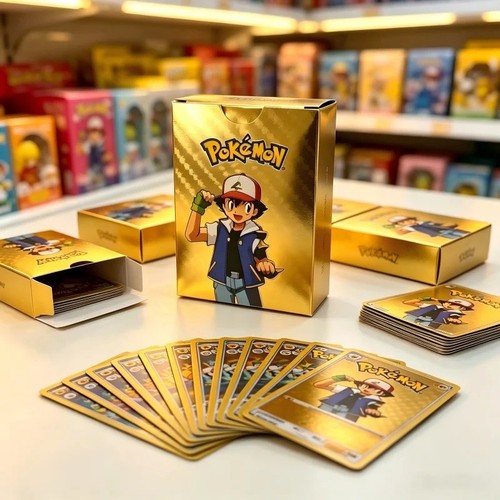 55pcs pokemon card foil - card, gold