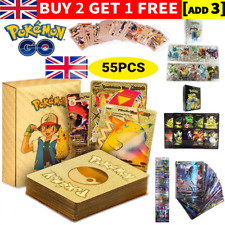 55PCS Pokemon Card Foil GOLD