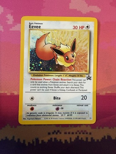 Pokemon card eevee wizards - card,
