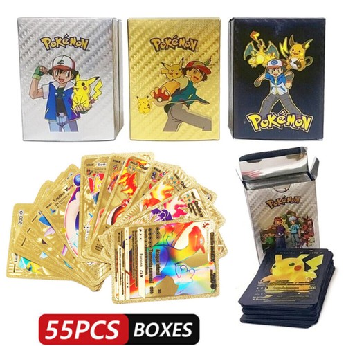 55pcs pokemon card - card, gold