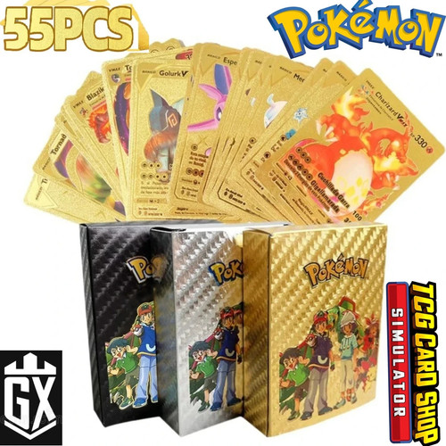 55pcs pokemon card - card, gold