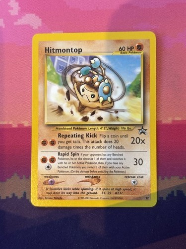 Pokemon card hitmontop - card,