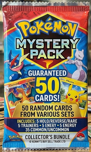 Pokemon mystery pack - 50, cards