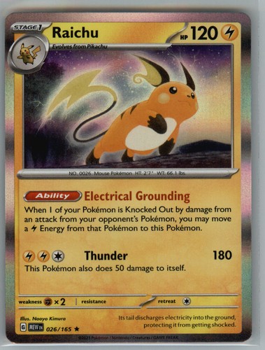 Raichu 026 165 rare - rare, 151