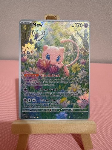 Mew floral pokemon card - mew,