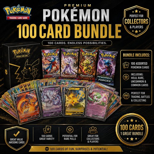 100 pokemon cards - cards, gift