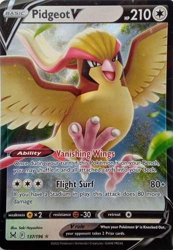 137 196 pidgeot - 137/196, rare