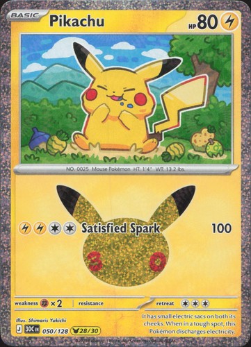 Pokemon pikachu 050 128 holo - pokemon, 050/128