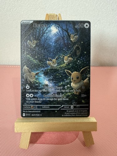 Eevee night river pokemon card - river,
